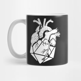 Pen and paper heart dice Mug